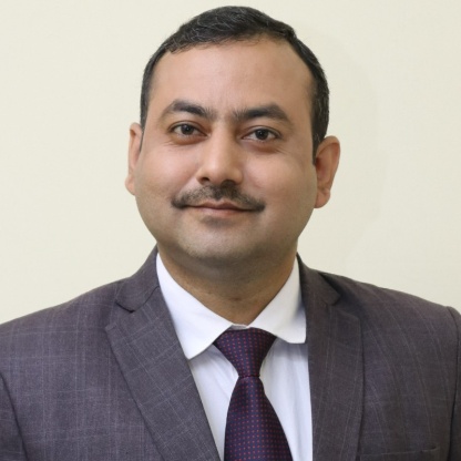 This is image of Dr. Vishal Bharti, Co-Patron